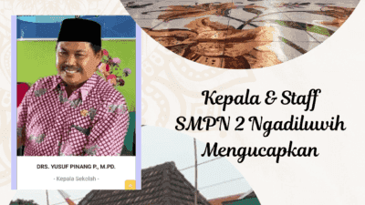 Kepala Dan Staff SMPN 2 Ngadiluwih Mengucapkan Marhaban Ya Ramadhan